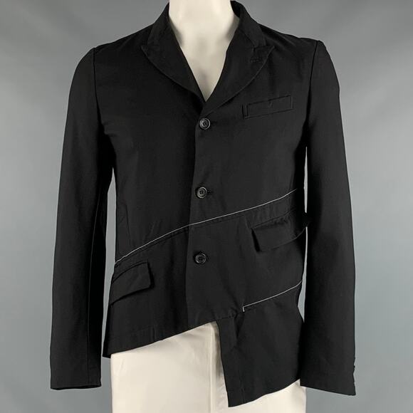 COMME des GARCONS Size XL Black Contrast Stitch Polyester Jacket - Picture 1 of 7